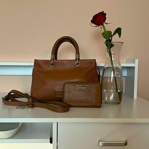 Brown Leather “Marc Jacobs” purse and wallet.